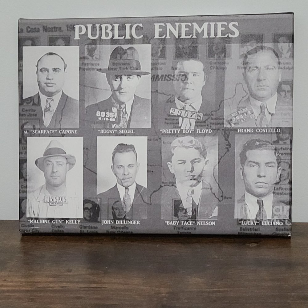 Public Enemies American Mob Small Canvas Art